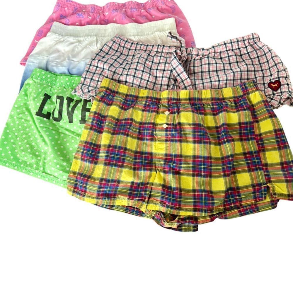 Victoria’s Secret PINK “University of PINK” Boxer Shorts 5-Piece Set